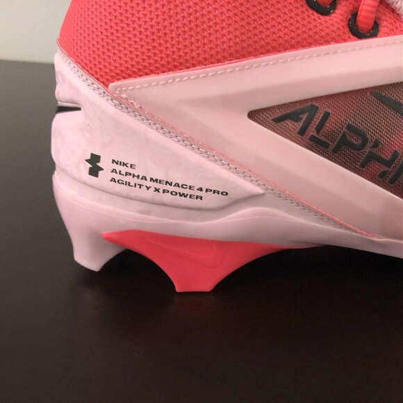 Nike Alpha Menace 4 Pro Football Cleats – Racer Pink – Size 10 – New - Picture 6 of 6